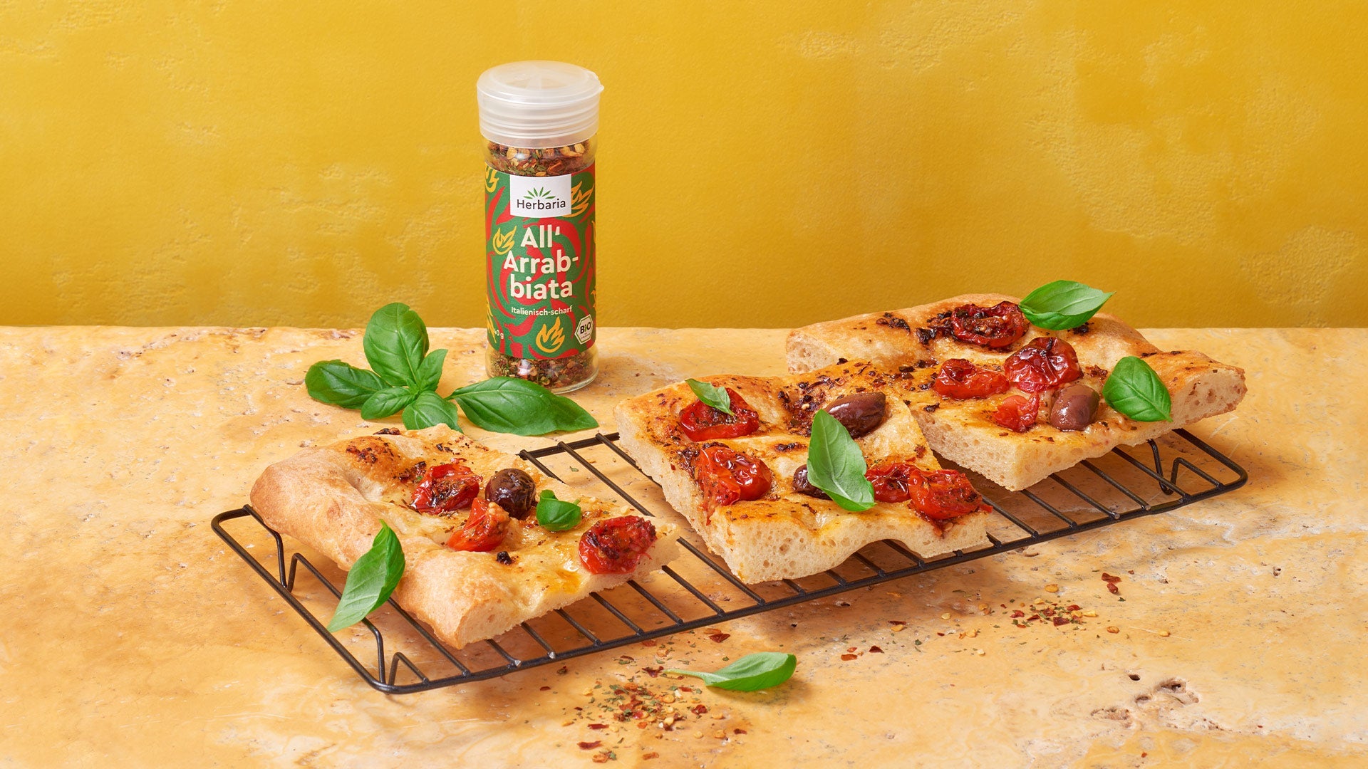 Tomaten-Focaccia mit ALL’ ARRABBIATA
