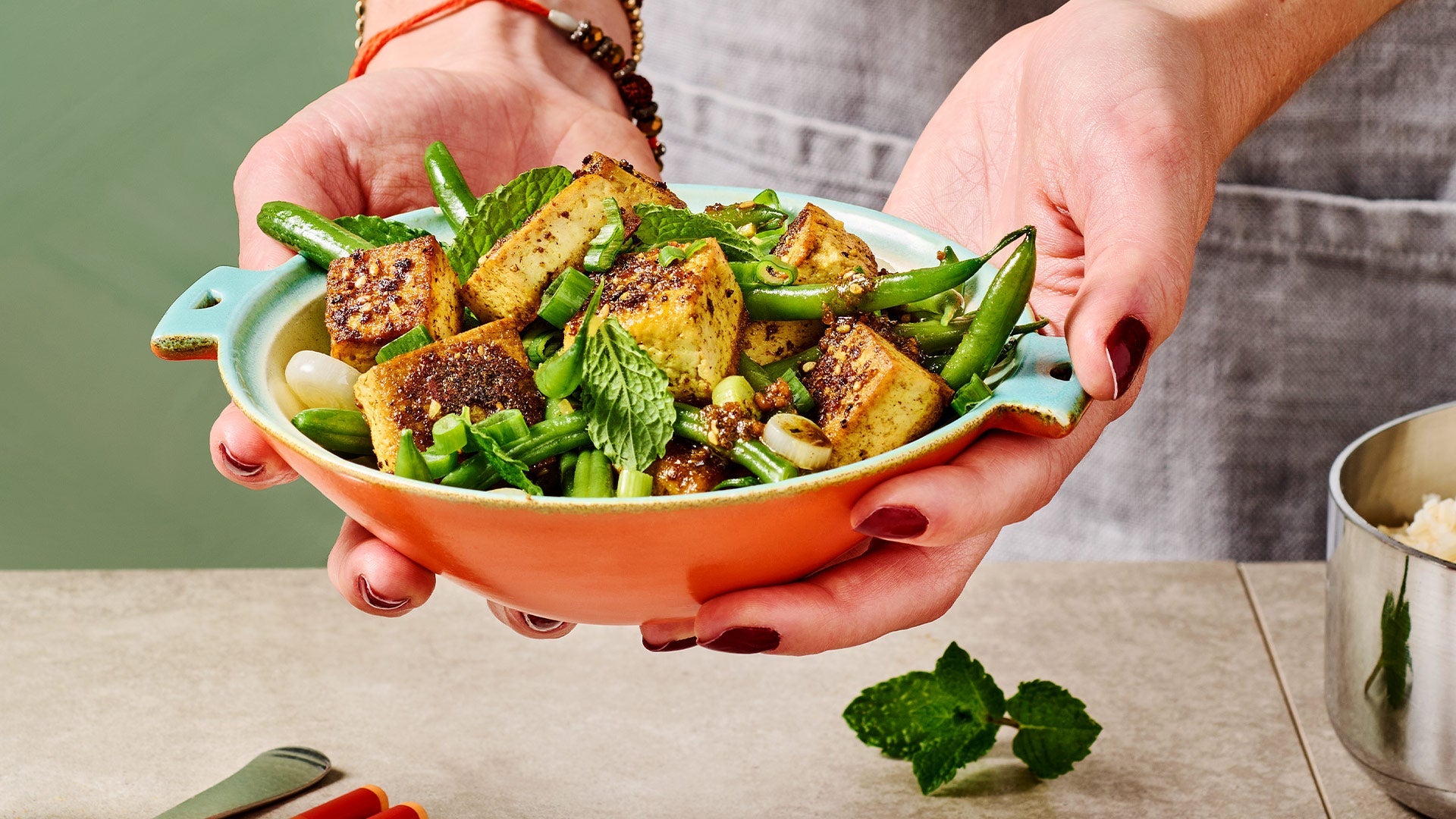 Tofu-Bohnen-Bowl mit LANGZU BBQ