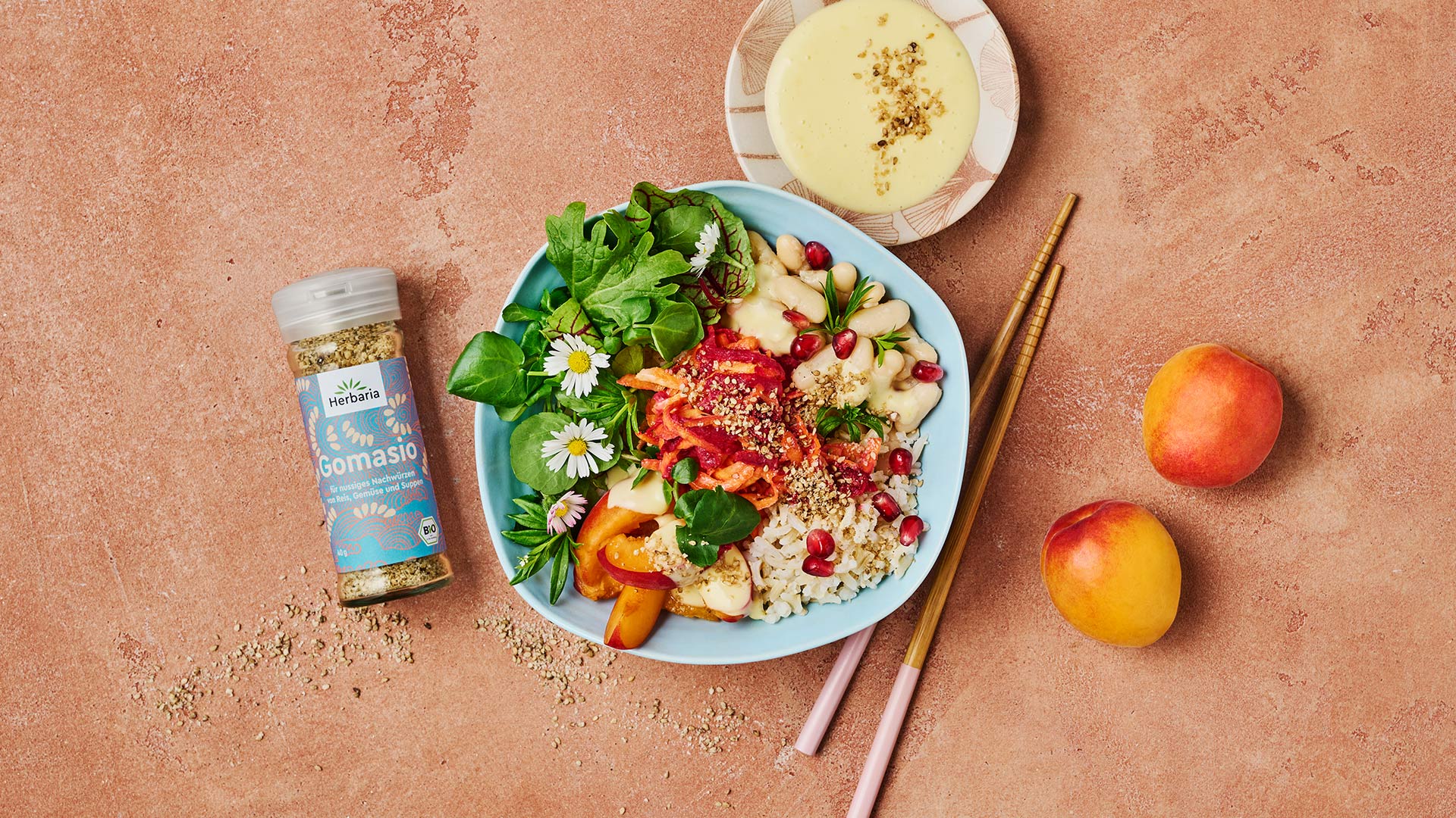 Vegane Reis-Bowl mit GOMASIO