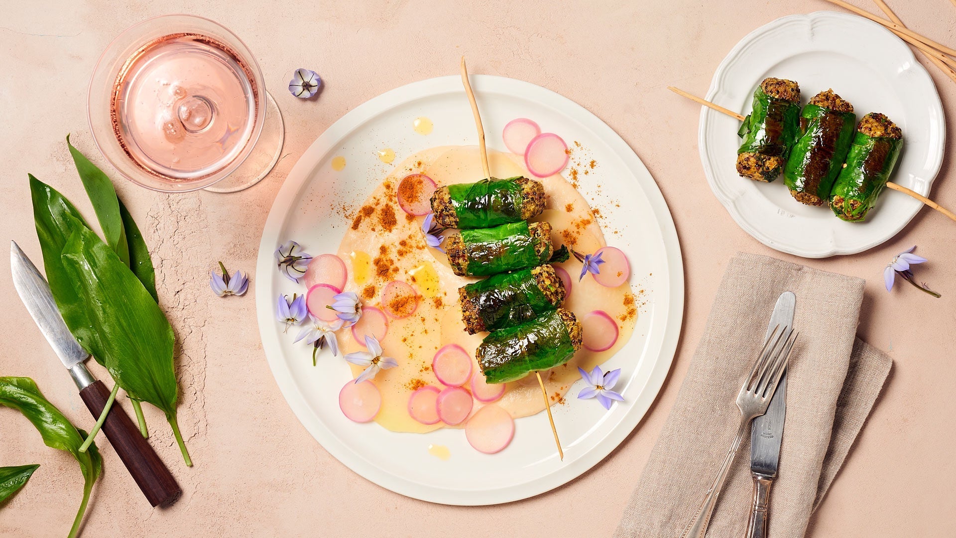 Bärlauchrollen mit FARBEN VON JAIPUR