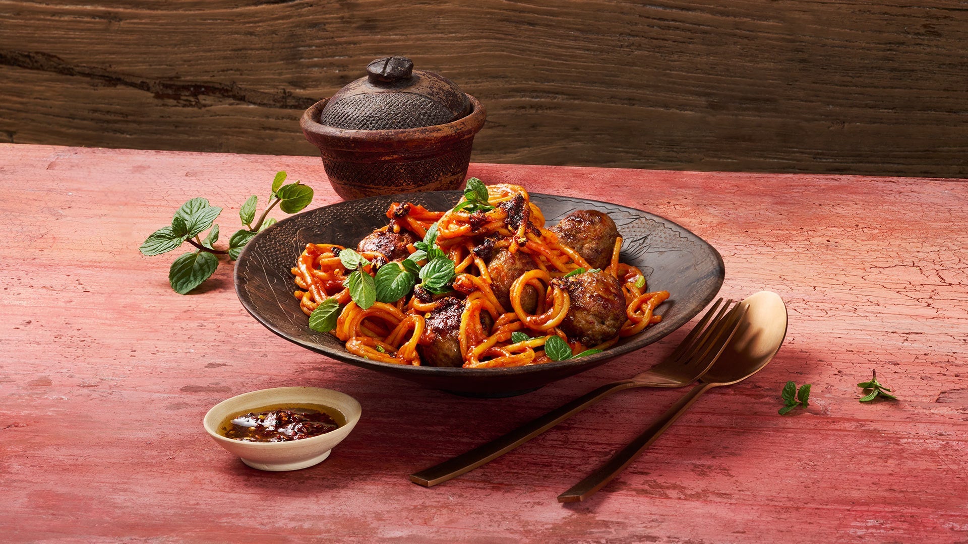 Meatball-Spaghetti mit HARISSA