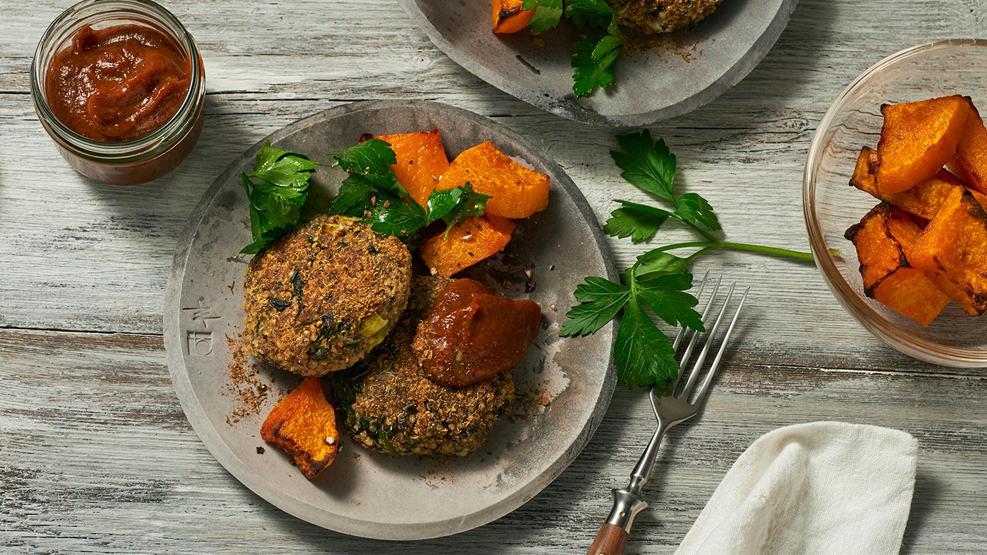 Quinoa-Pflanzerl mit FISCH AHOI