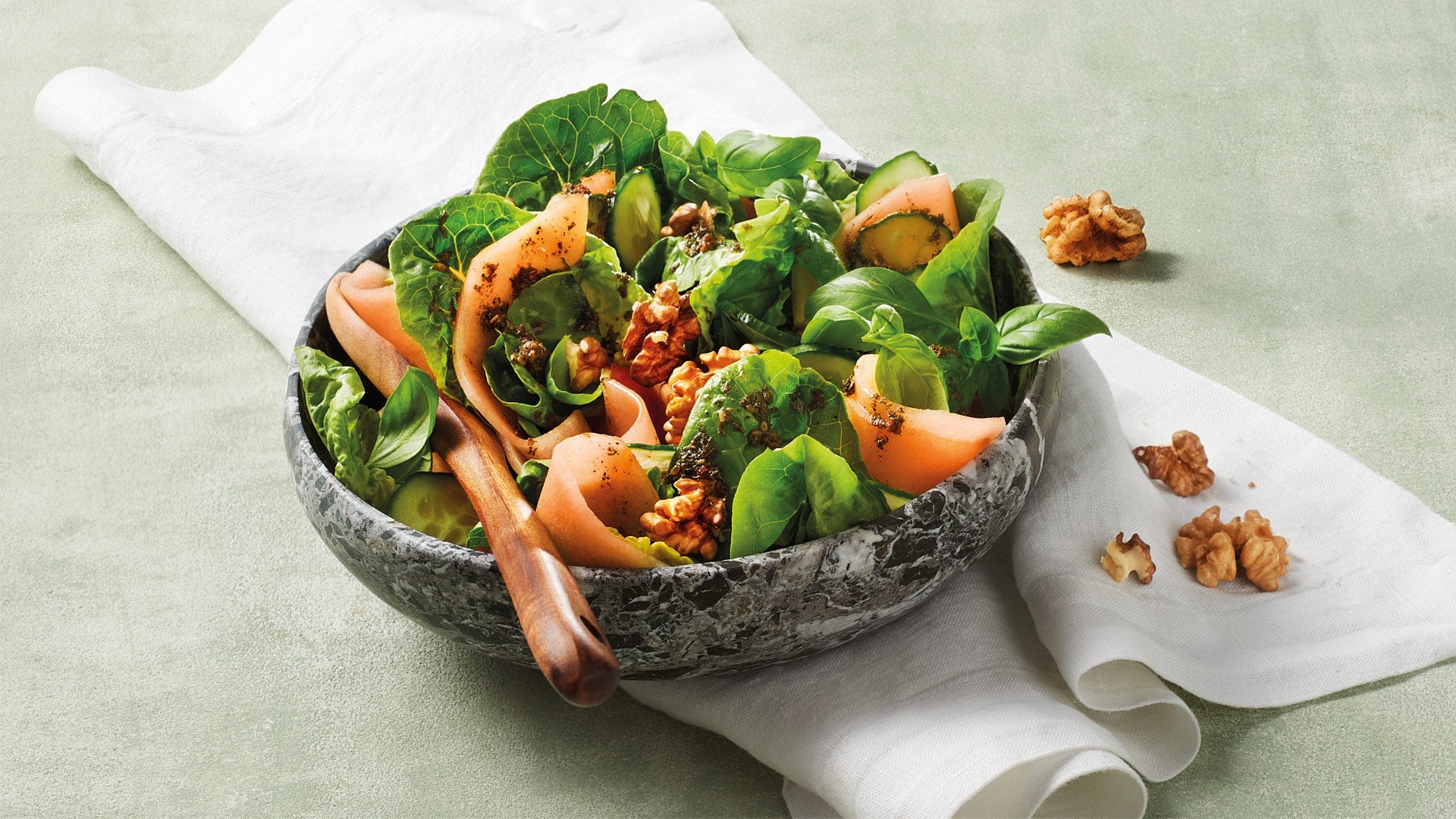 Salat mit Melone und WILDE HILDE