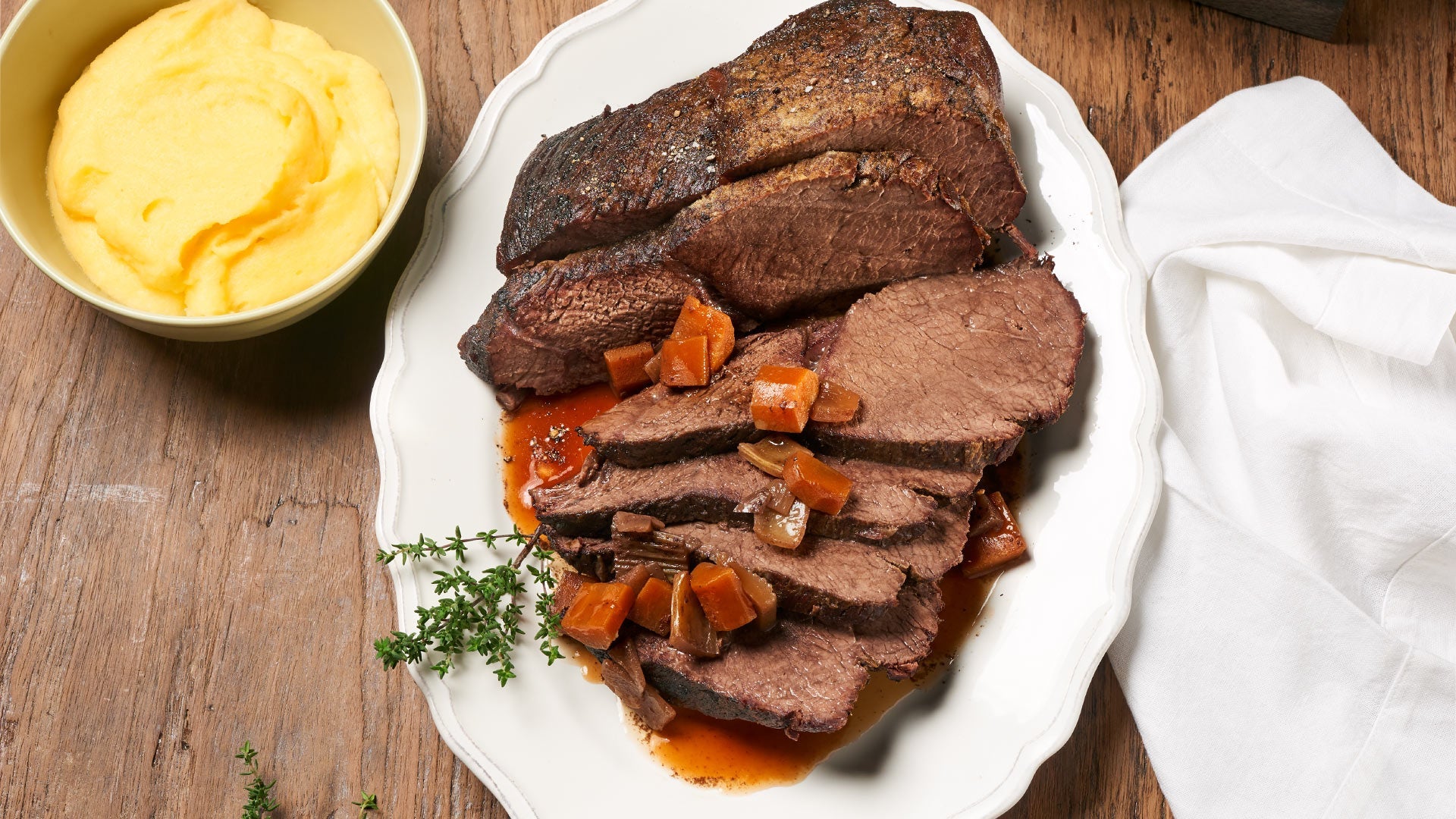 Rinderbraten mit HIMMEL AUF ERDEN