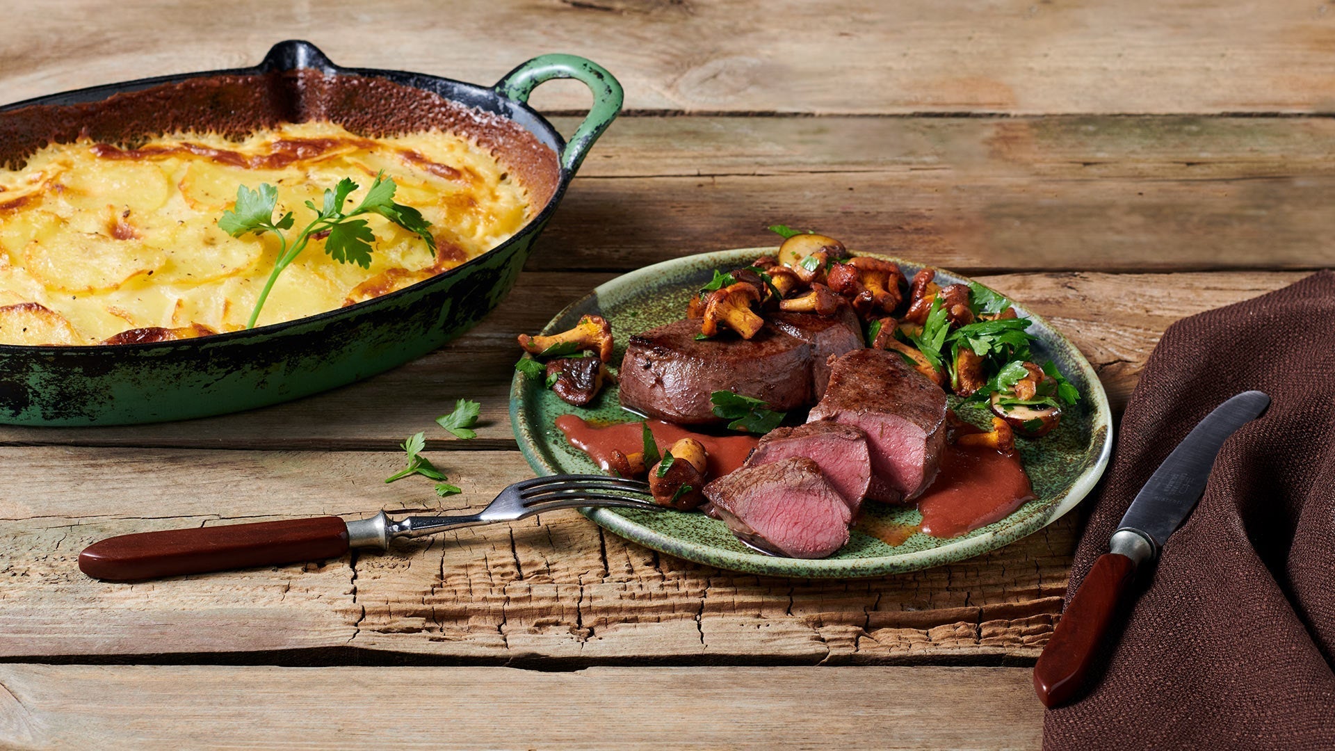 Hirschsteaks mit WALDESLUST