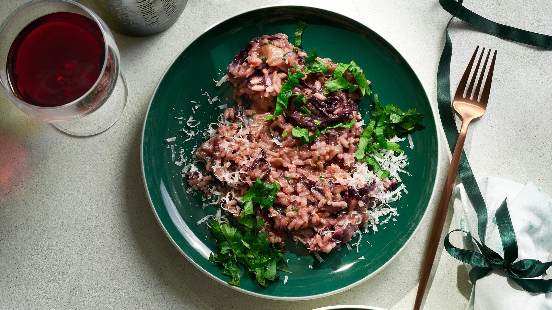 Rotweinrisotto mit TRÜFFELGLÜCK