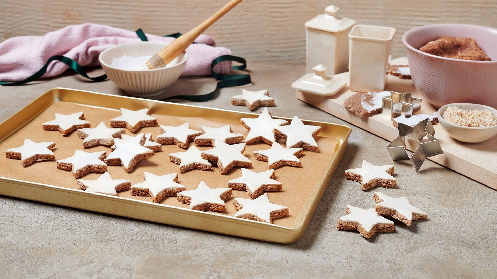 Mandel-Sterne mit HOT APPLE CIDER