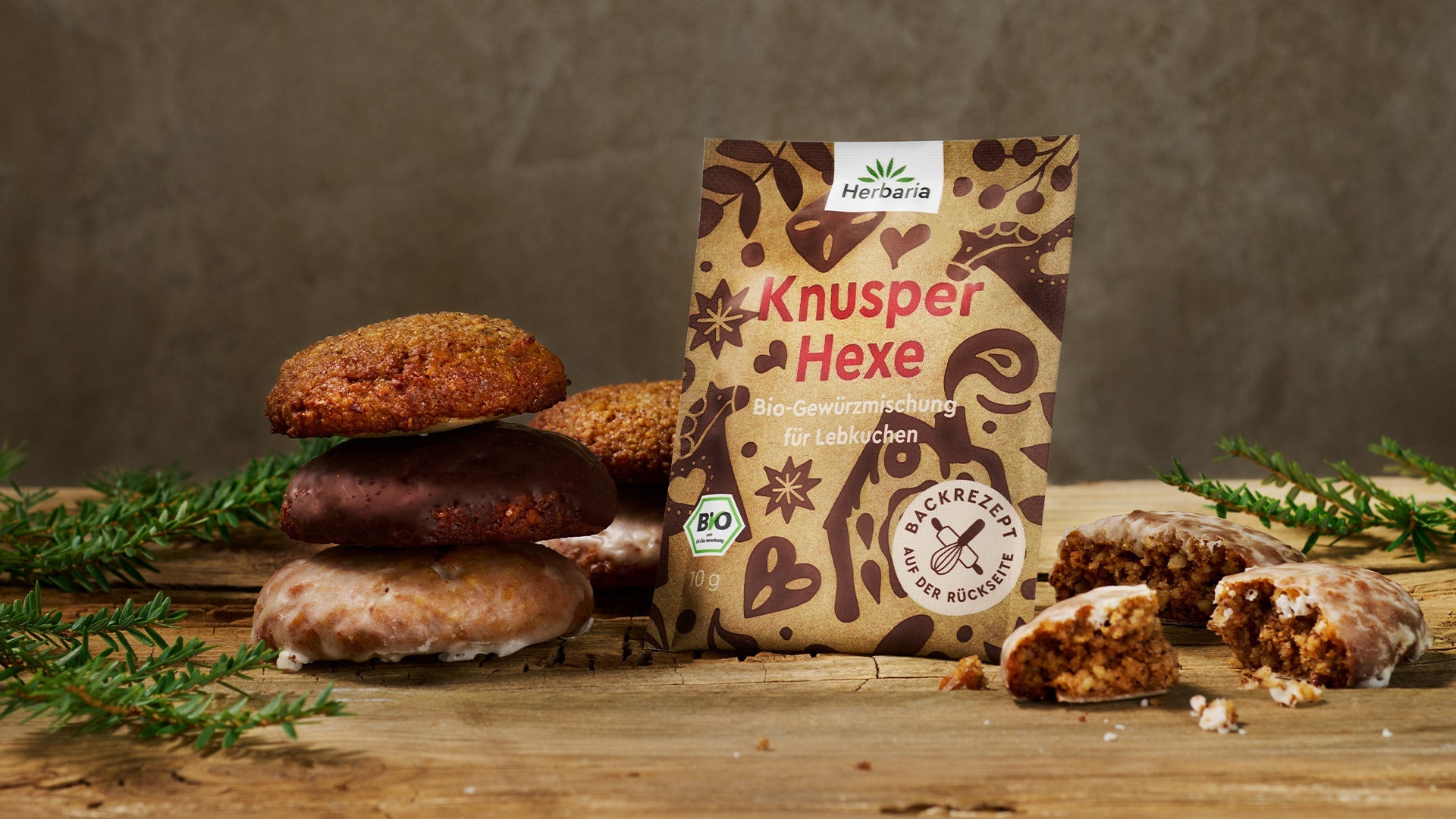 Elisen-Lebkuchen mit KNUSPERHEXE