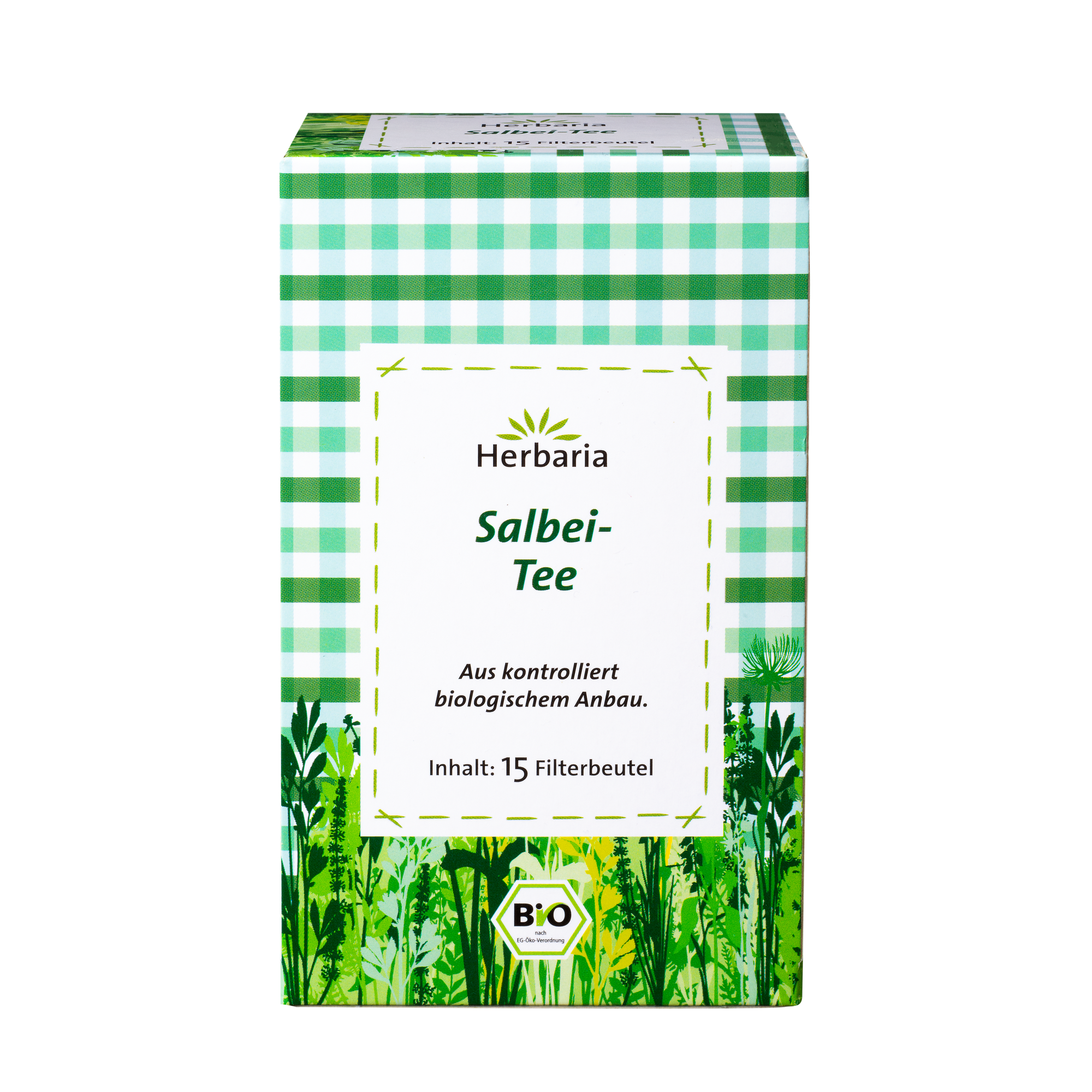 "Herbaria Salbei-Tee Bio-Kräutertee 15 Filterbeutel."