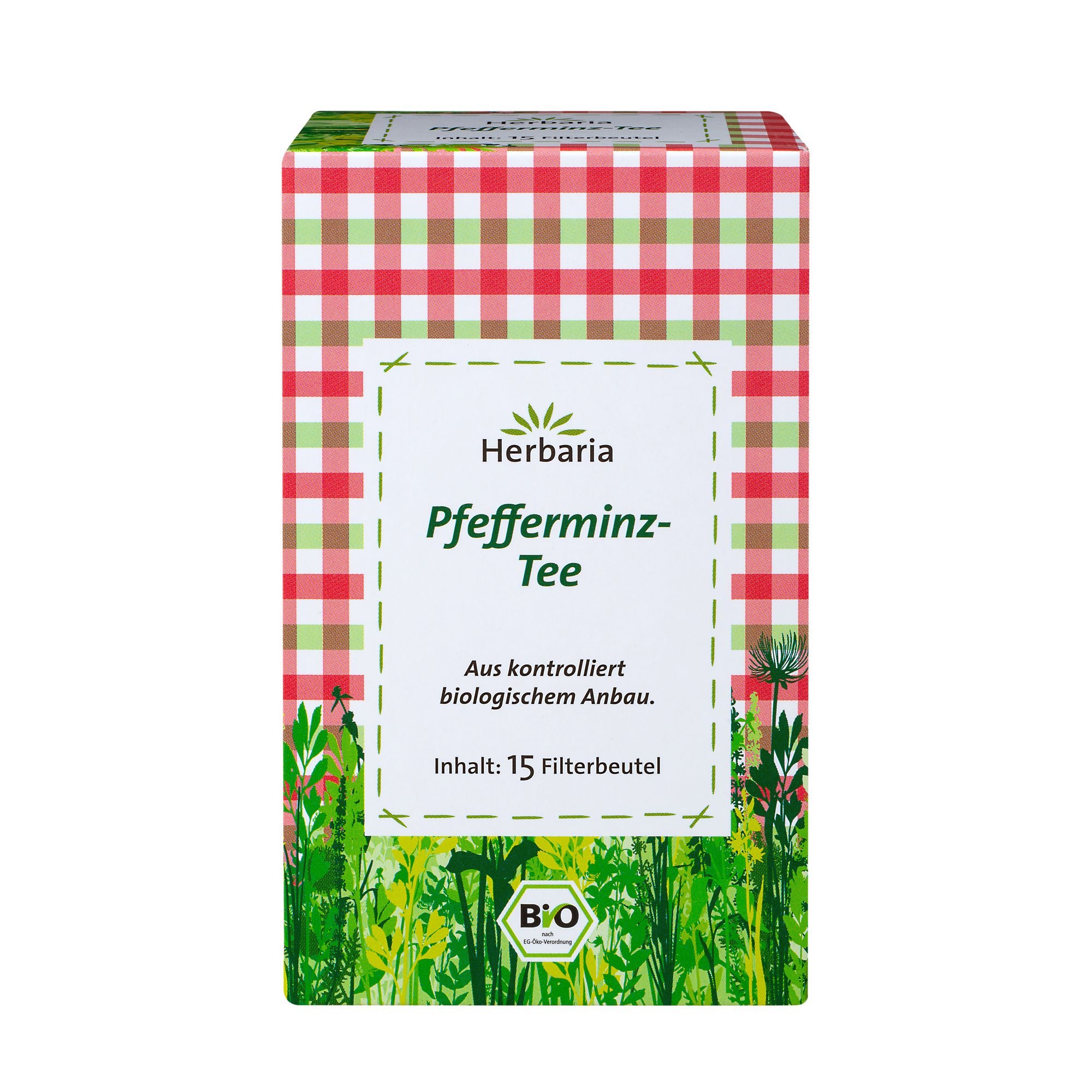 "Herbaria Pfefferminz-Tee Bio-Kräutertee 15 Filterbeutel."