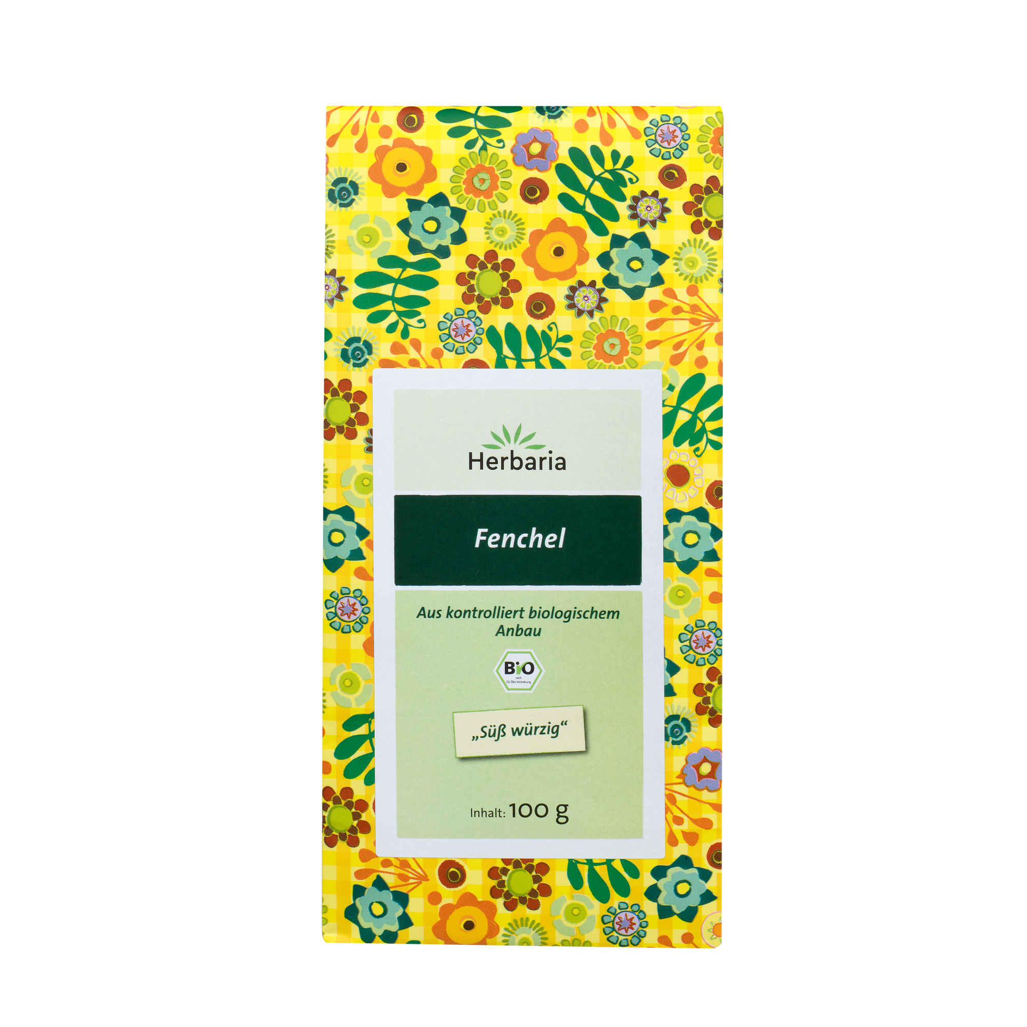 "Herbaria Fenchel loser Bio-Kräutertee."