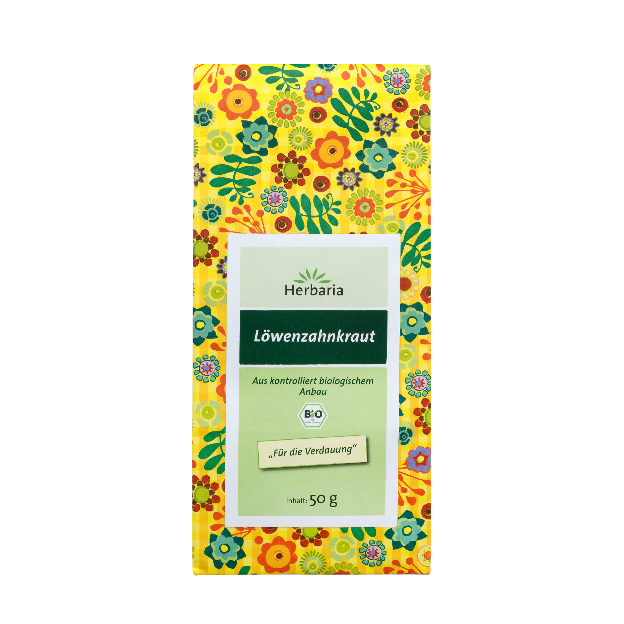 "Herbaria Löwenzahnkraut loser Bio-Kräutertee."