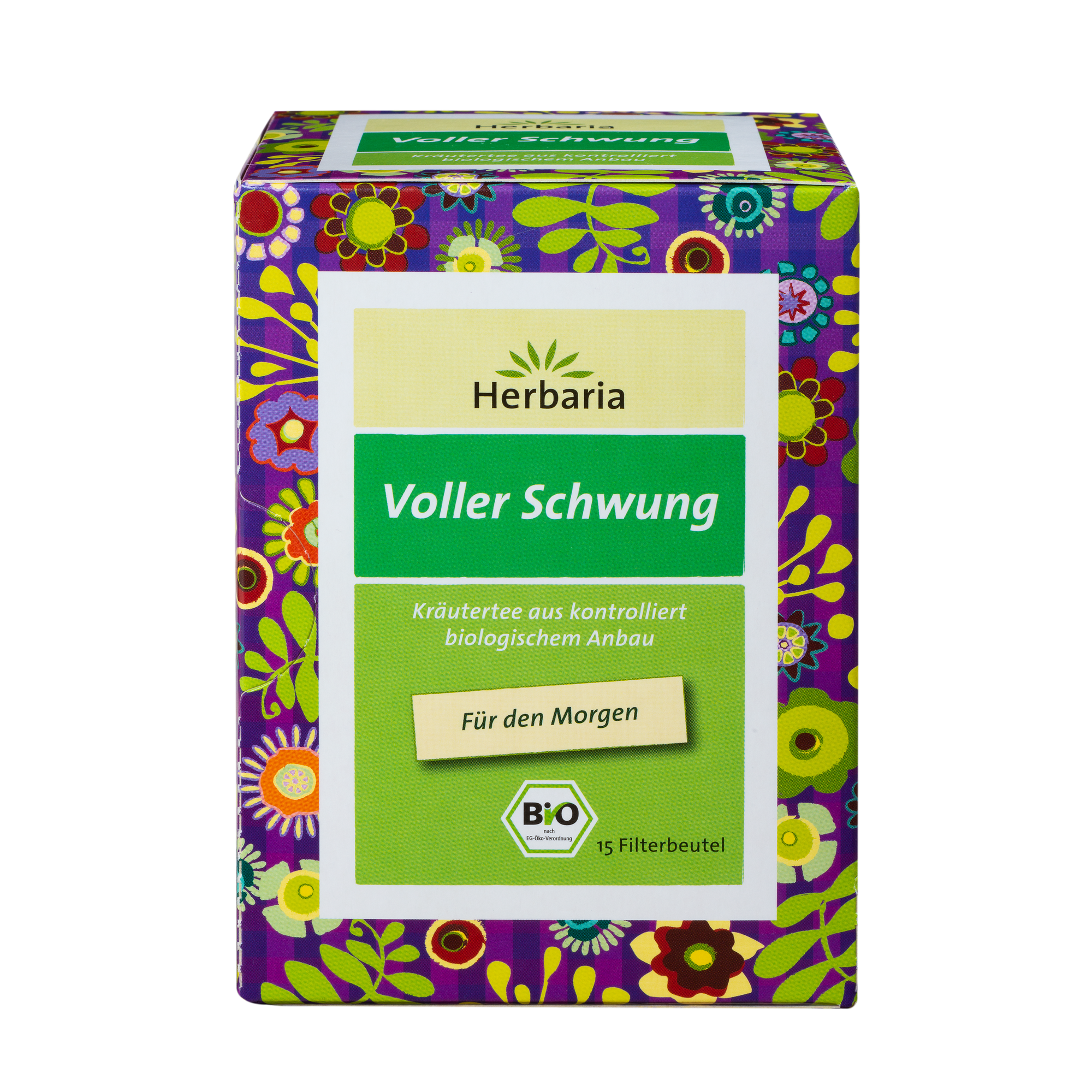 "Herbaria Voller Schwung Tee Bio-Kräutertee 15 Filterbeutel."