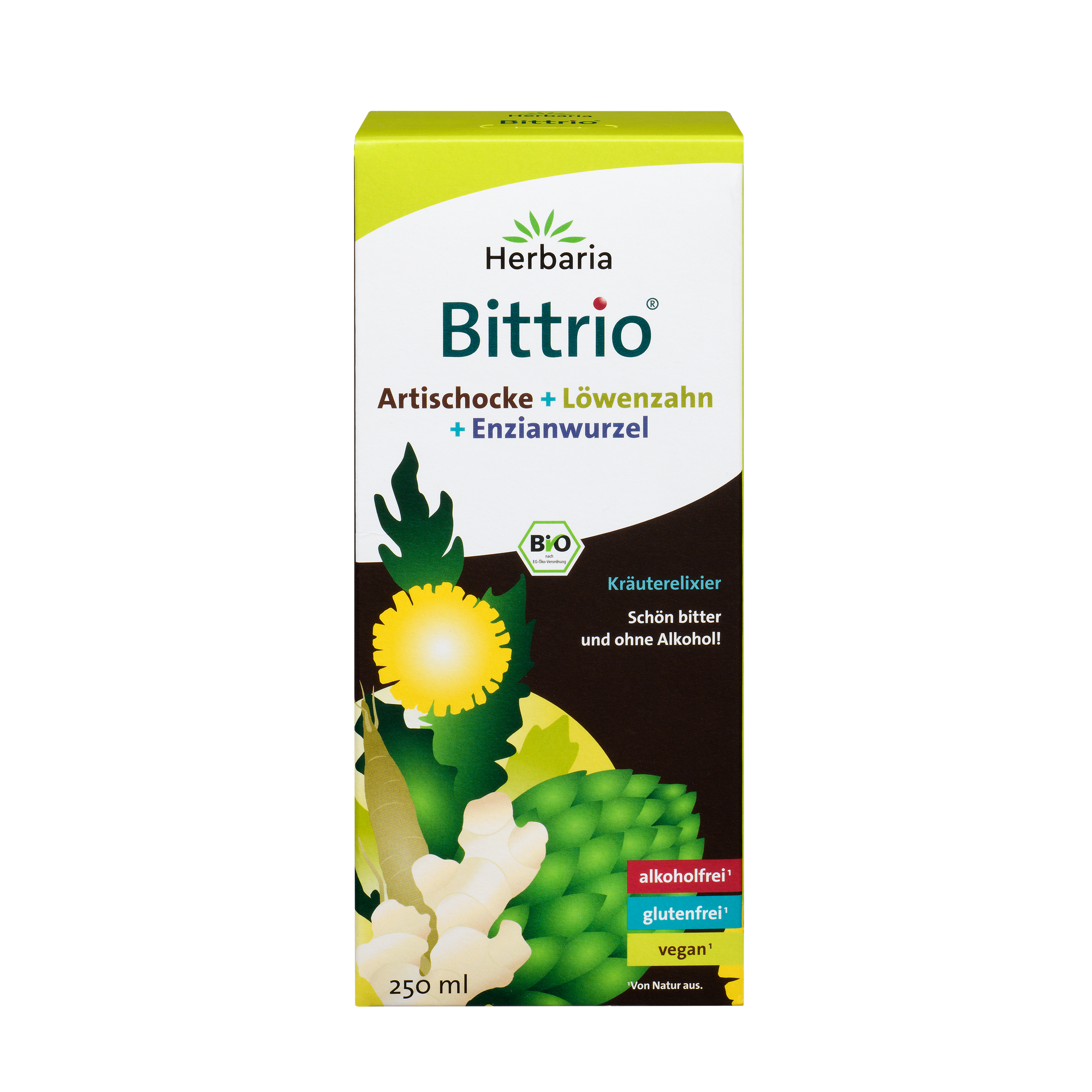 "Herbaria Bittrio Bio-Kräuterelixier 250ml , mit Bitterstoffen und ohne Alkohl."