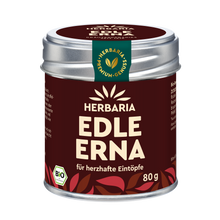 "Herbaria Edle Erna Bio-Gewürzzubereitung in der Weißblechdoser für Eintöpfe, Gulasch und Ragout."