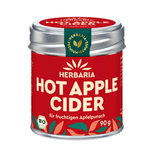 "Herbaria Hot Apple Cider Bio-Gewürzmischung in der Weißblechdose für Apfelpunsch."