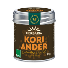 "Herbaria Bio-Koriander in Bioland-Qualität in der Weißblechdose."