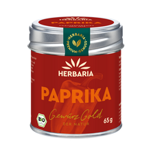 "Herbaria Bio-Paprika edelsüß in der Weißblechdose."