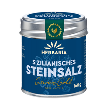 "Herbaria Sizilianisches Steinsalz grobe Salzkristialle in der Weißblechdose."