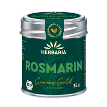 "Herbaria Bio-Rosmarin in der Weißblechdose."